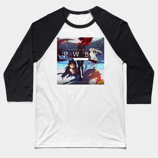 RWBY - Volume 3 OST Album Cover Baseball T-Shirt by indieICDtea